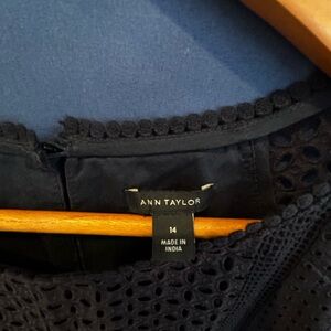 Ann Taylor Midnight Black Eyelet Dress
